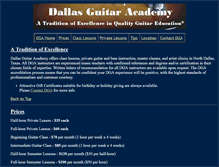 Tablet Screenshot of dallasguitaracademy.com